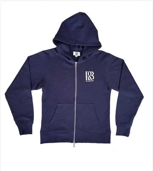 Navy Rich Behaviour logo tracksuit set